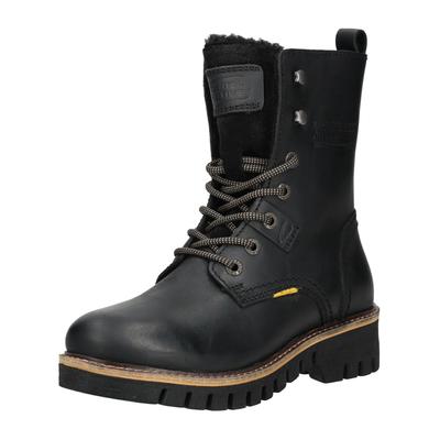 Schnürstiefelette CAMEL ACTIVE "camel active Stiefelette Leder", Damen, Gr. 37, schwarz, Leder, Schuhe Schnürstiefelette