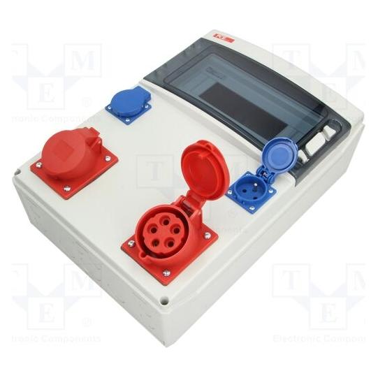 PCE Stationäre Schaltanlage Typ STAR 12M 32/5 16/5 2GS 230V IP54 (90EKO009) (90EKO009)