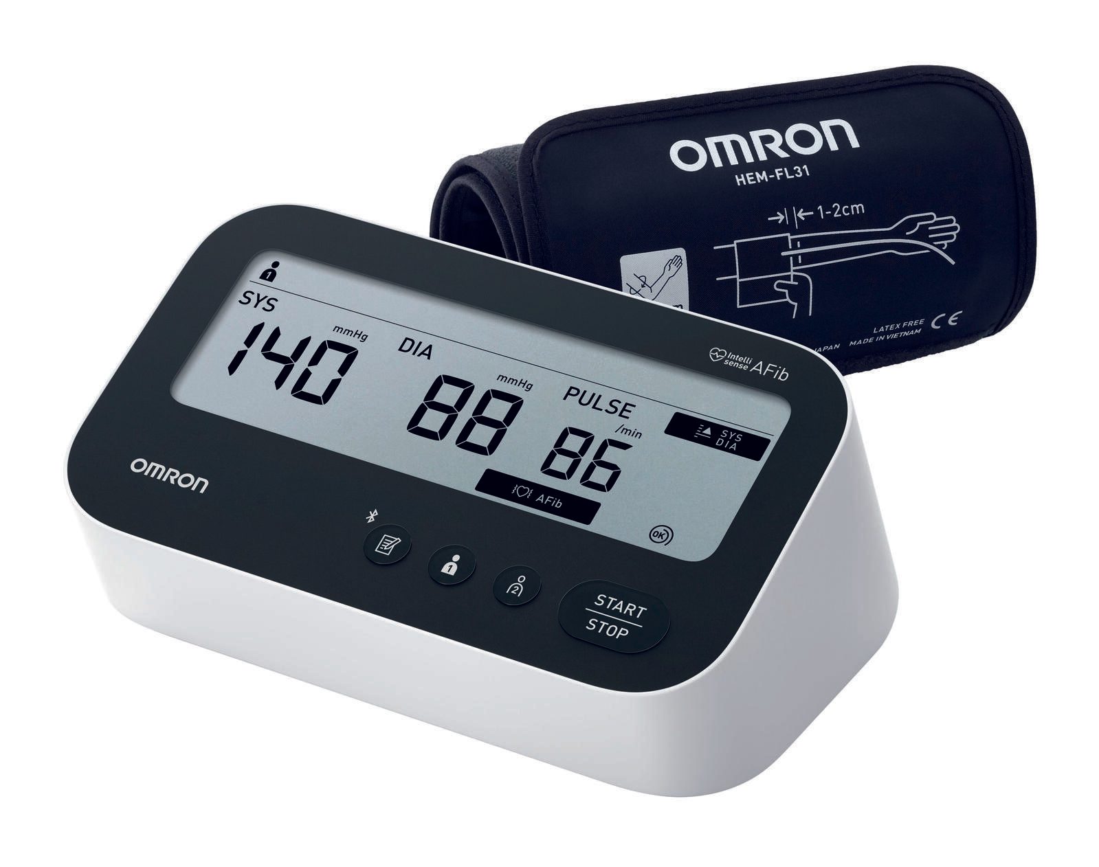 OMRON M4 Connect AFib Oberarm-Blutdruckmessgerät 36100404
