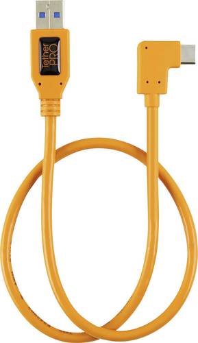 Tether Tools USB-Kabel USB-A Stecker, USB-C Stecker 0.50 m Orange 90° nach rechts gewinkelt TET-CUCRT02-ORG