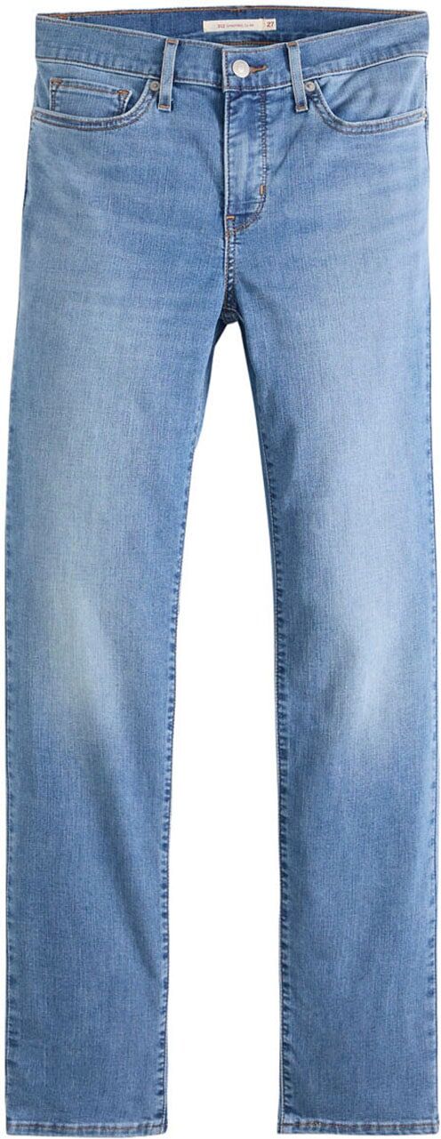 Röhrenjeans LEVI'S "312 SHAPING SLIM", Damen, Gr. 27, Länge 30, blau (cool satisfaction), Denim/Jeans, Obermaterial: 74% Baumwolle, 24% Polyester, 2% Elasthan, slim fit lang, Jeans Röhrenjeans, Schmale Shaping Slim Form cool satisfaction 27, Länge 30