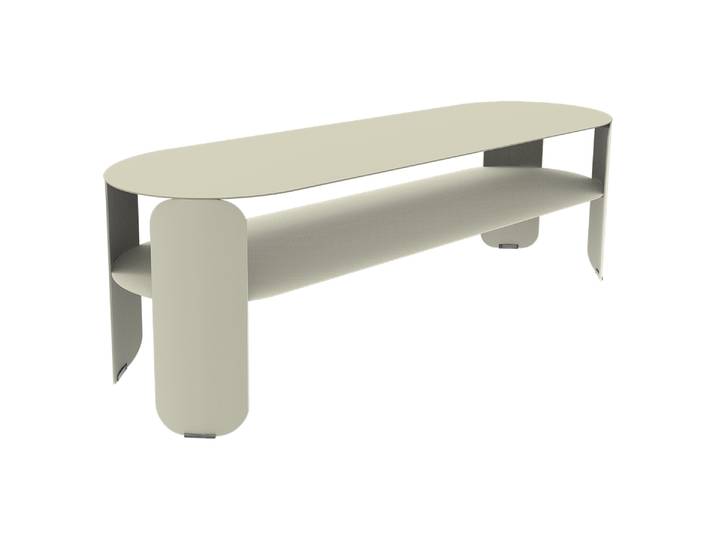 Beistelltisch, Aluminium, 120×40 cm, Höhe 42 cm, Wetterfest, Modern, Fermob