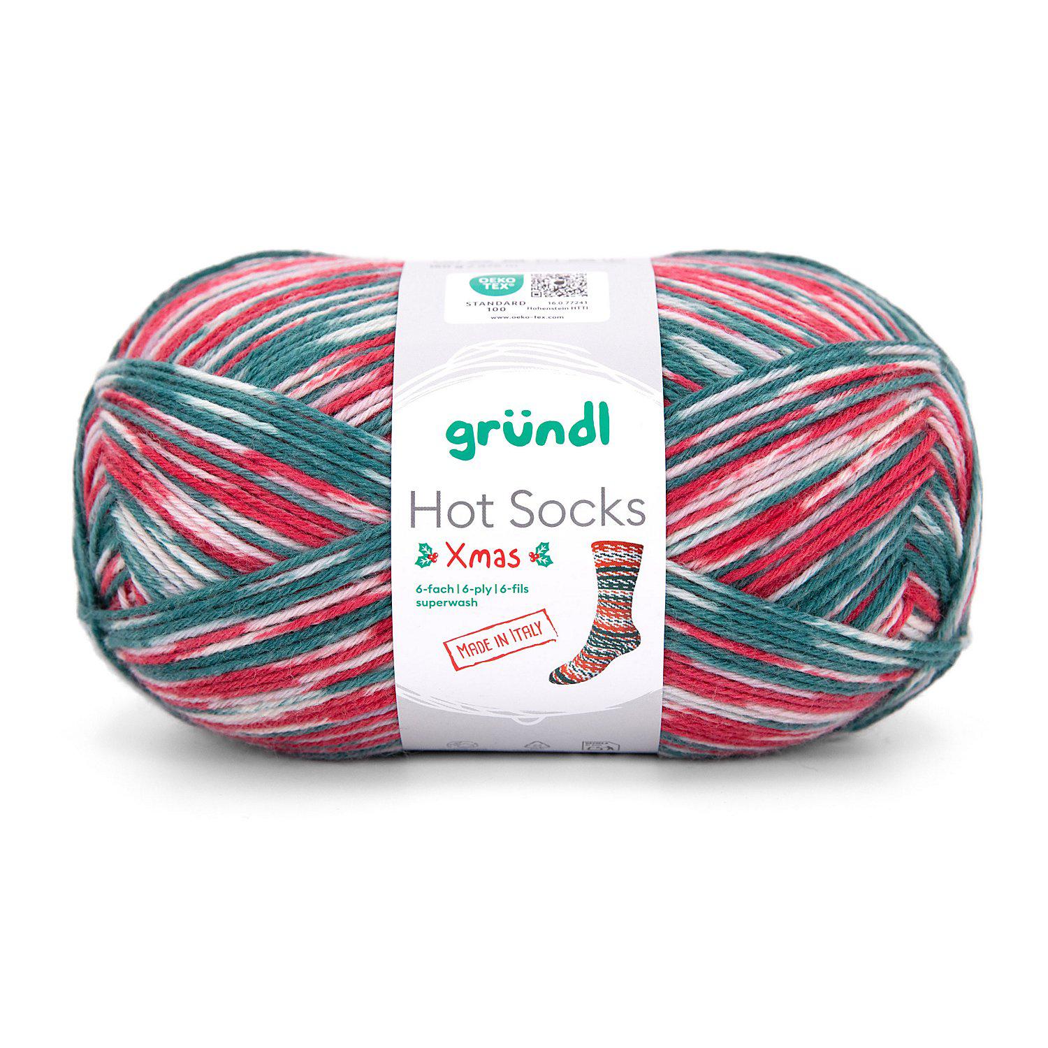 gründl Sockenwolle Hot Socks "XMAS", 6-fach