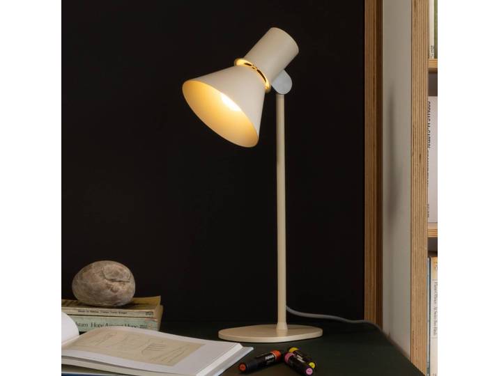 Anglepoise Tischlampe Type 80 T1, creme / amber, für Wohn- / Esszimmer, Aluminium, Design, Tischlampe