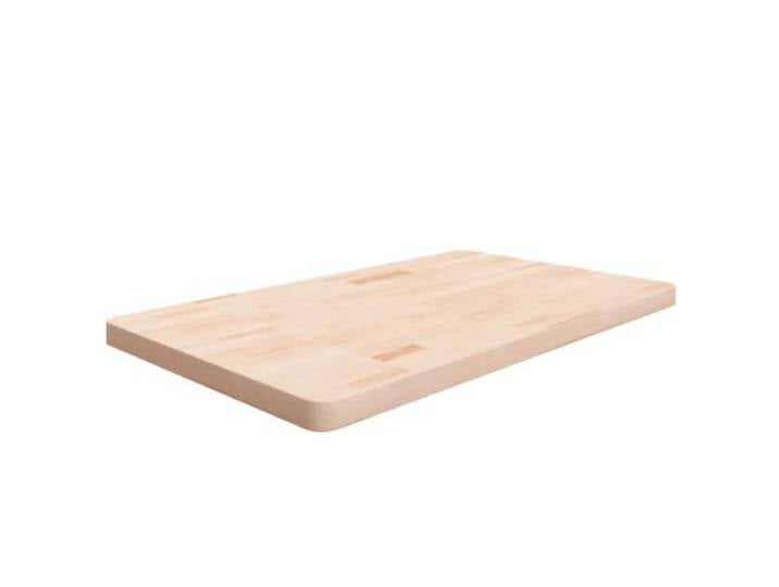 KPOTUERTU Waschtischplatte 100x60x4 cm Massivholz Eiche Unbehandelt Eichen-Massivholz, unbehandelte Oberfläche, vielseitig als Tischplatte nutzbar, ideale Ersatzplatte