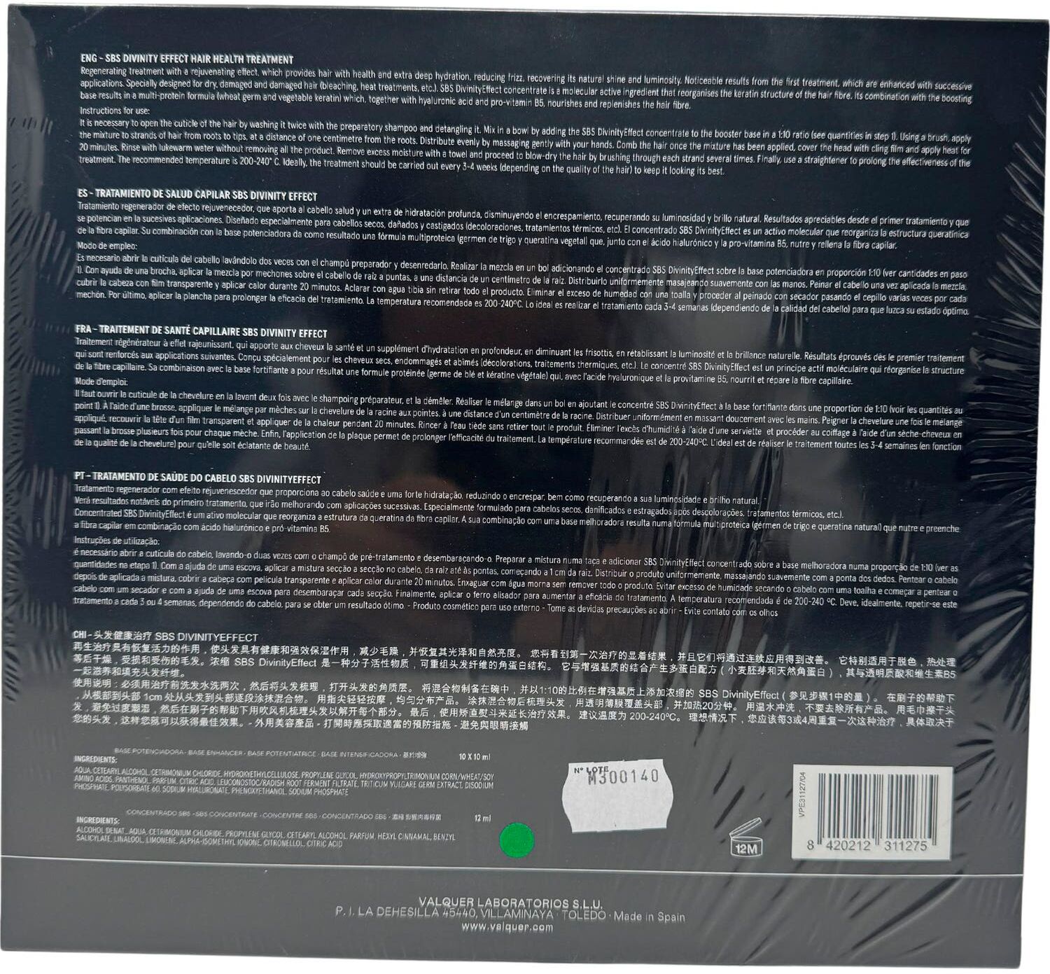 VALQUER Tratamiento de Salud Capilar Sbs Divinity Effect 132 ml