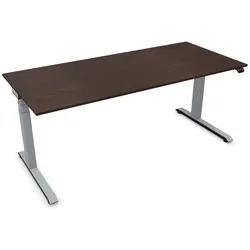 🔥Sonderangebot - Der schnellste Motortisch der Welt - Sedus temptation speed Schreibtisch höhenverstellbar - Esche dunkel (K98) / Weißaluminium (119) / 180 * 80 cm (31805)
