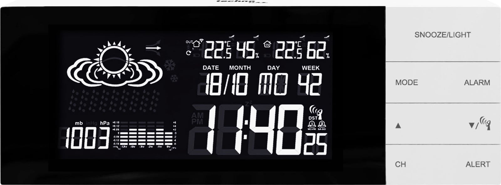 Technoline WS 6870 Weerstation - Wit - Thermometer, Barometer en Vochtigheidsmeter