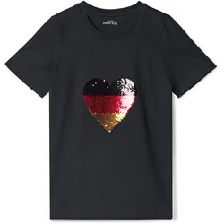Tchibo - Kinder-T-Shirt mit Wendepailletten - Kinder - Gr. 122/128 - schwarz