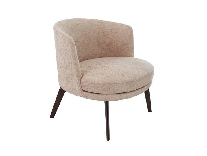 Angel Cerda Sessel aus cremefarbenem Stoff, Modell 5108, Creme, Braun, Metall, Essen/Getränk, Füllung: Polyurethan (PUR),Polyurethan (PUR),Polyurethan (Pur), Freiform,Freiform, 74x71x70 cm, Wohnzimmer, Sessel