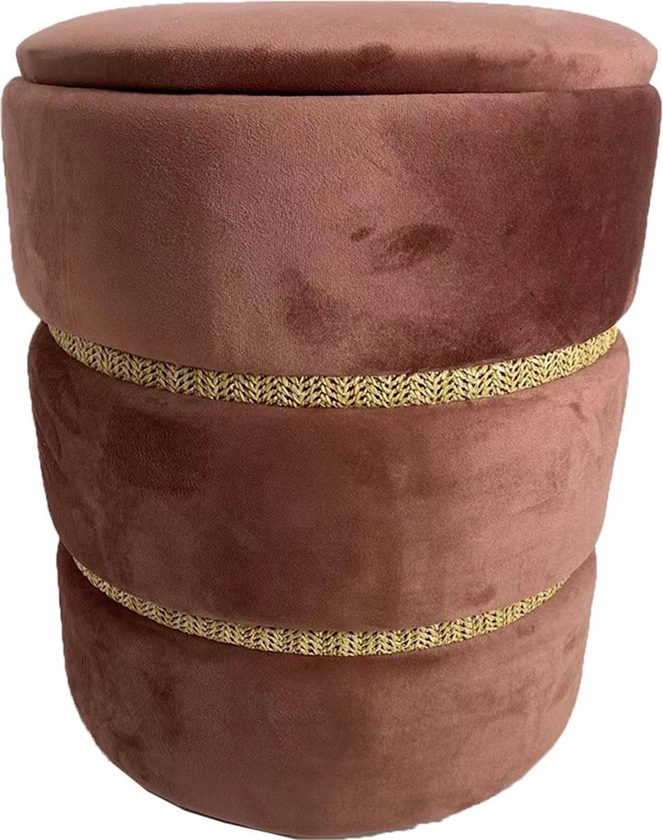 House of Nature Poef Forest bruin 40 cm