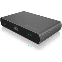 Icy Box IB-HUB801-TB4 (4 Ports), Dockingstation + USB Hub, Grau