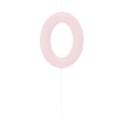 Zahlenkerze 0, Rosa