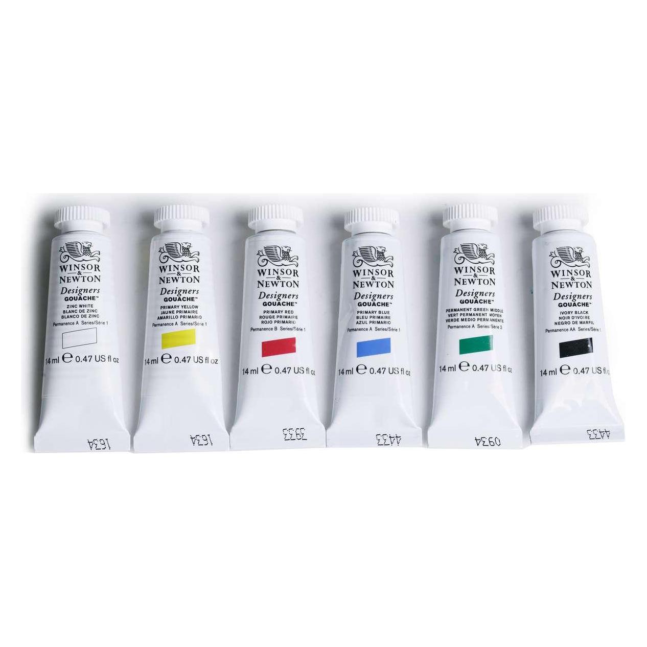 Winsor & Newton Designers Gouache primary set 6x14ml row (14 ml) (8840601)
