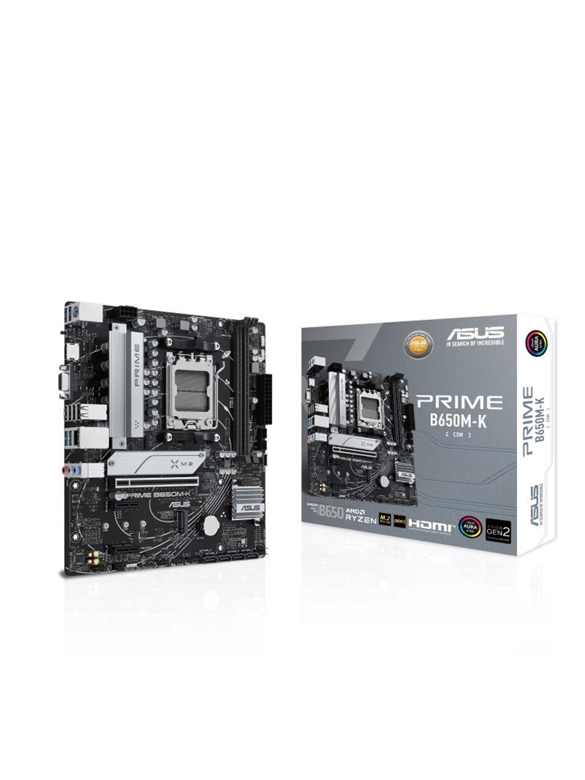 ASUS PRIME B650M-K Mainboard - AMD B650 - AMD AM5 - DDR5 RAM - Micro-ATX