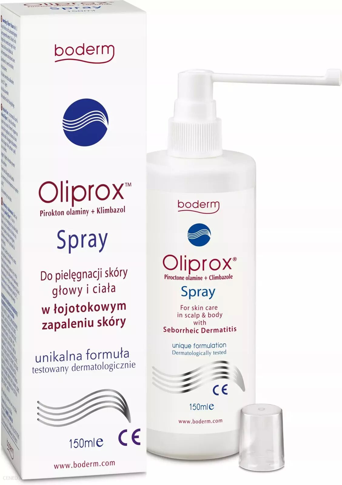 Boderm Oliprox Spray Treatment Seborrheic Dermatitis 150 ml
