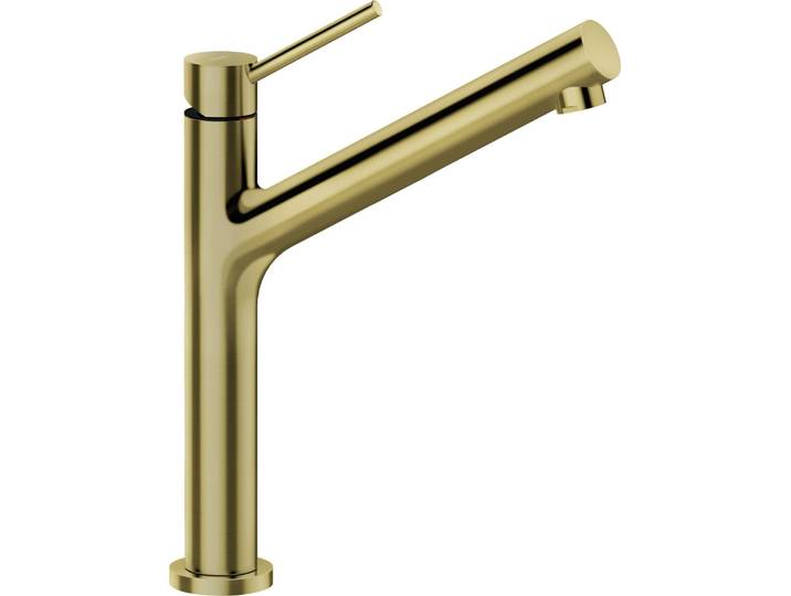 Küchenarmatur SCHOCK DION FA , gold (weißgold), B:19,4cm H:29,3cm Ø:5cm, Messing, Armaturen, Küchenarmatur, Festauslauf, Schwenkbereich 120