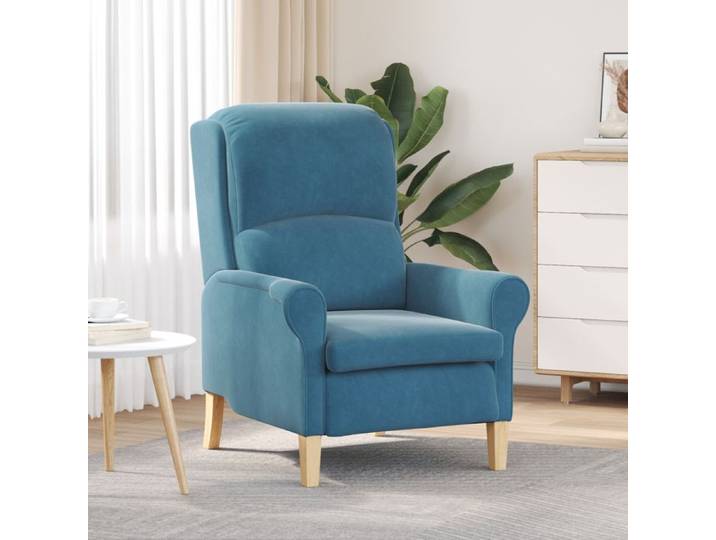 Fauteuil Bleu Bleu Tissu Bois Standard Ergonomique - Taille Standard EU1212