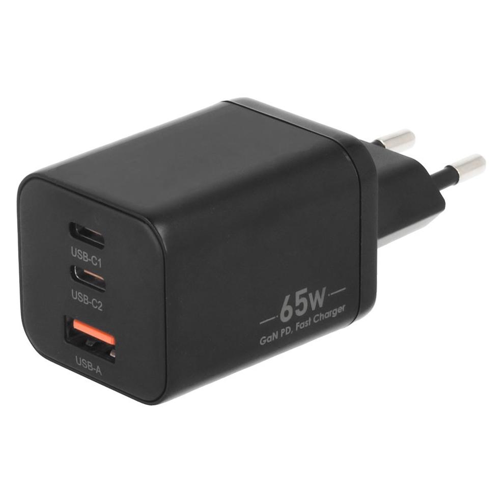 Movano Ładowarka GaN 65W 2x USB-C PD + USB-A (black) (65 W, 3 Ports) (MOVANO)