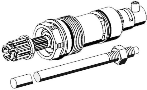 Schell Oberteil 222360099 Set, mit Spindel 177,5 mm lang