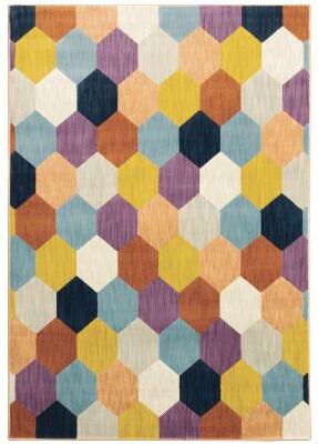 Style Haven Ximena Geometric Hexagon Multi-colored Area Rug