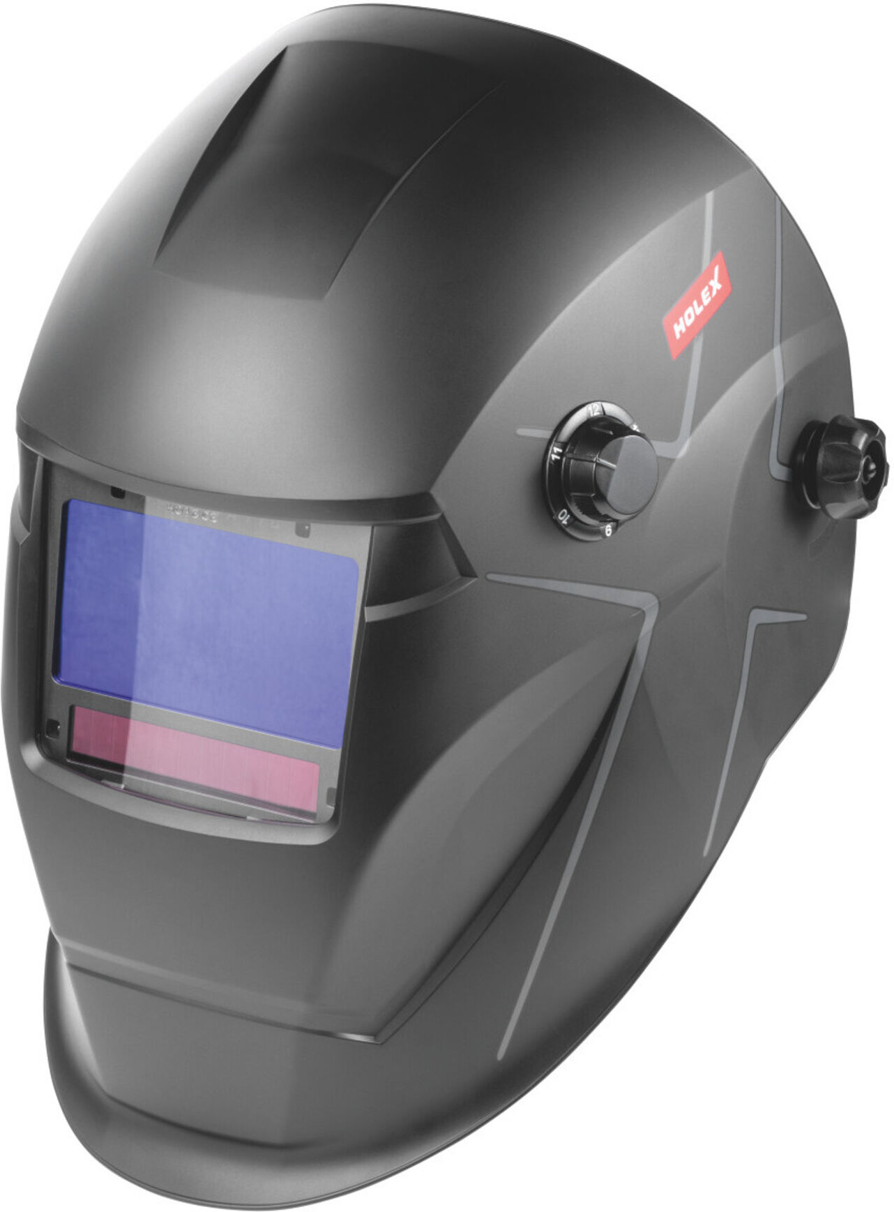Holex Automatikschweißmaske, Farbe: BLACK   für Schweißarbeiten mit variabler Abdunkelung, 097959 BLACK)
