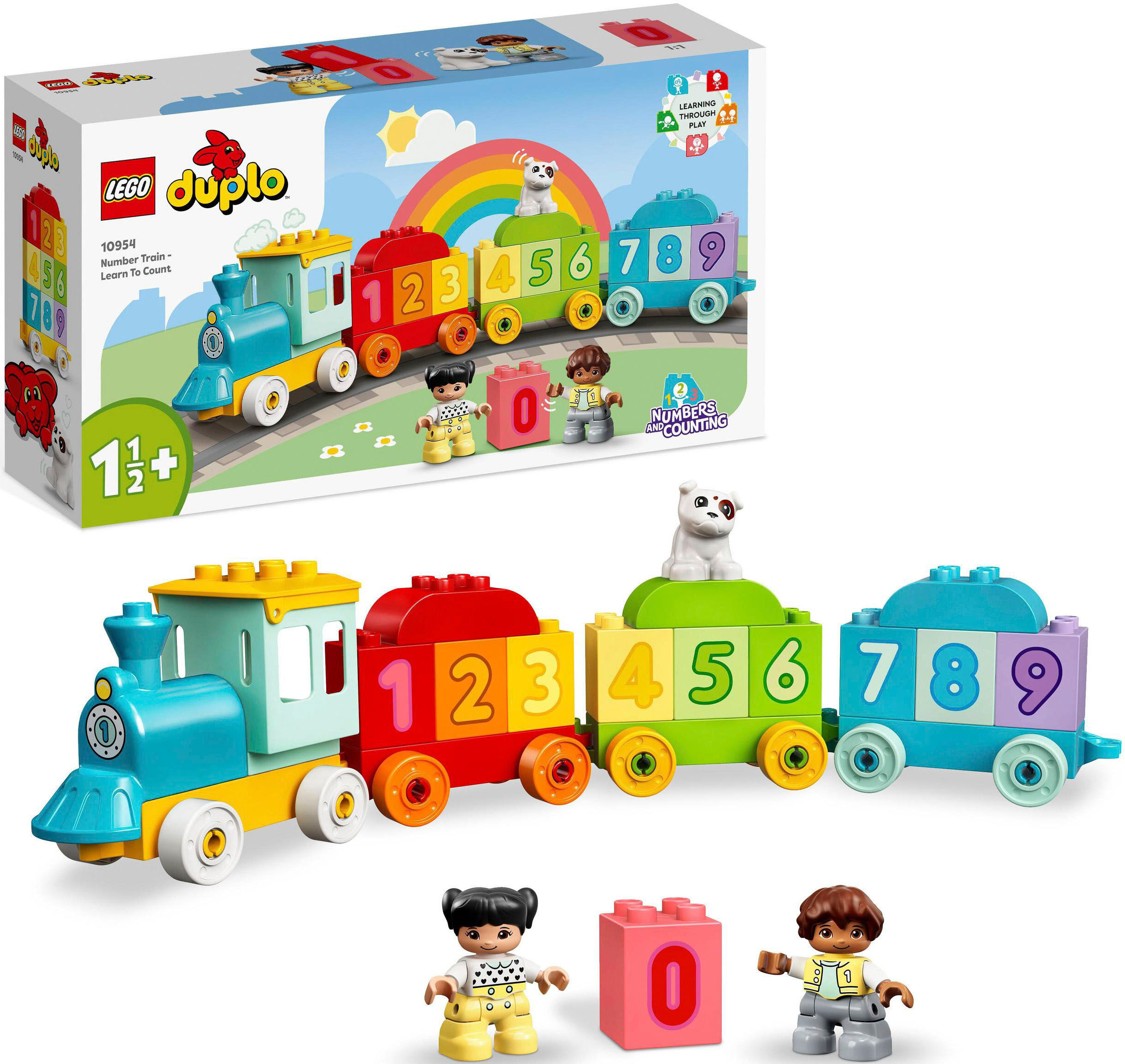Konstruktionsspielsteine LEGO "Zahlenzug – Zählen lernen (10954), LEGO DUPLO Creative Play", bunt, Spielbausteine, Kinder, Kunststoff, Konstruktionsspielsteine, Topseller
