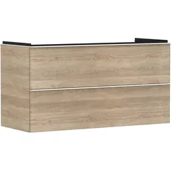 Hansgrohe Xelu Q Waschtischunterschrank Eiche Natur, 1180x475 mm, 2 Schubkästen, Mattweiß, SoftClose, vormontiert