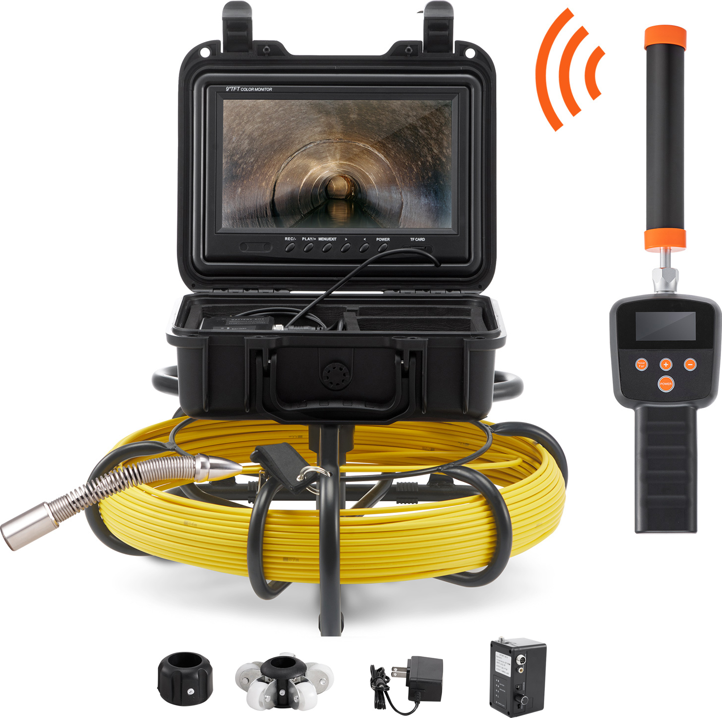 SucceBuy Kanalisation Kamera Rohr Inspektion Kamera w / 512hz Sonde 9in 720p Bildschirm 165 ft
