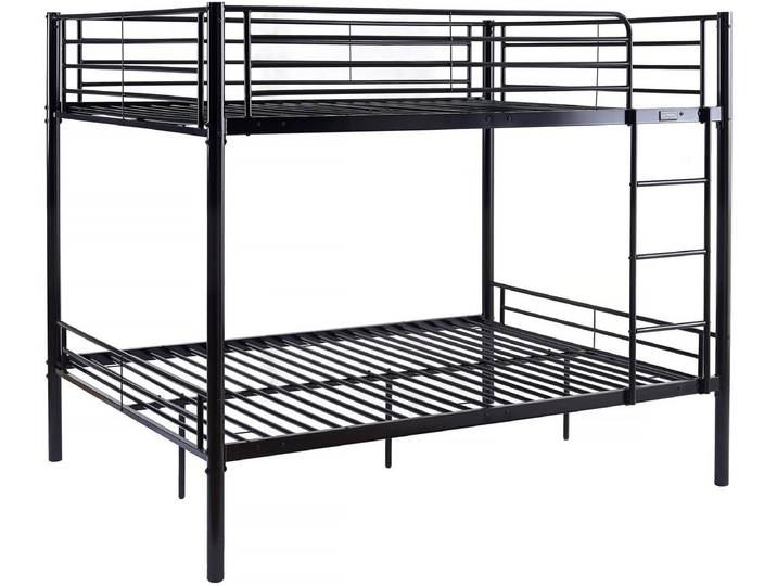 Lit superposé double Adam - Sommier inclus - 140 x 190 cm - Noir
