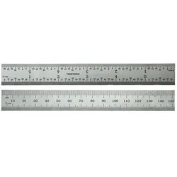 RS PRO, Lineal, Stahl Lineal, metrisch/zöllig 150mm x 19mm (15 cm, Stahl)