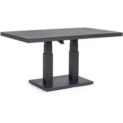 Esstisch Truman Keramik Aluminium, modern höhenverstellbar, anthrazit, für 4–6 Personen