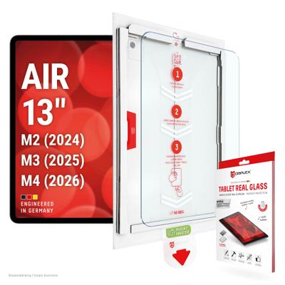 DISPLEX Displayschutzglas "Tablet Real Glass", transparent, B:25cm H:1,3cm T:36,6mm, Displayfolien, Displayschutzfolie, Schutzfolie, Bildschirmschutz, kratz- & stoßfest