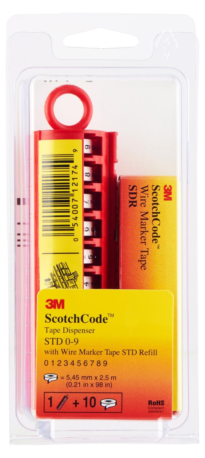 3M Scotchcode Dispenser STD-0/9 met cijfers 0 tot en met 9