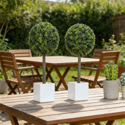 Kodotan sofa Artificial Plant set, 2 Pieces, PruninG Balls, used For home or Office decoration, Green