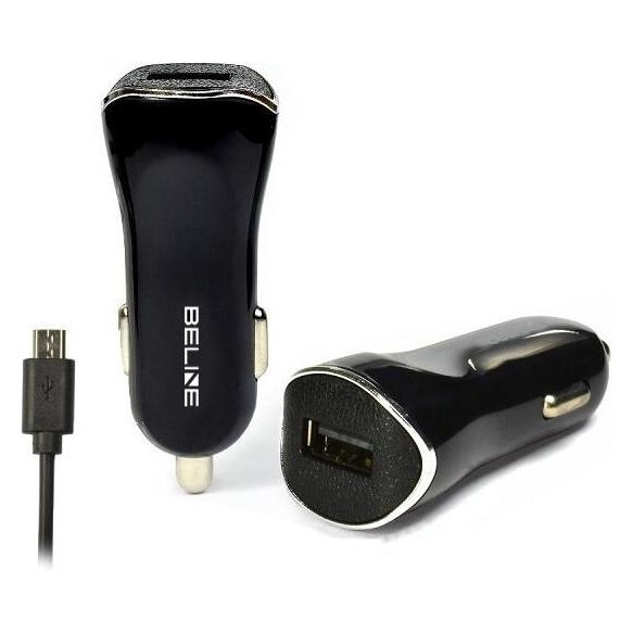 Beline Autoladegerät 1xUSB + microUSB 1A schwarz (Beli0002)