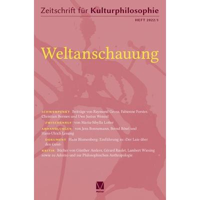 Weltanschauung, Taschenbuch von , Meiner, F, 978-3-7873-4256-3