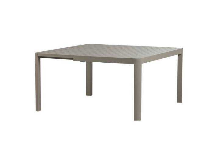 WOOOD Esstisch Ovara Ausziehbar - Aluminuim Sand, Ausziehbares Design, leicht & kompakt