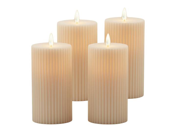 LED Kerzen 4er-Set Creme