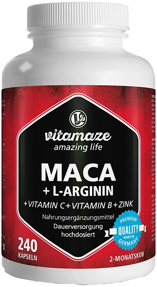 Vitamaze MACA 4:1 HOCHDOSIERT+L-Arginin 240stk
