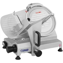 Royal Catering Aufschnittmaschine Schneidemaschine Wurstschneider Stufenlos, Aufschnittmaschine, Schwarz, Silber