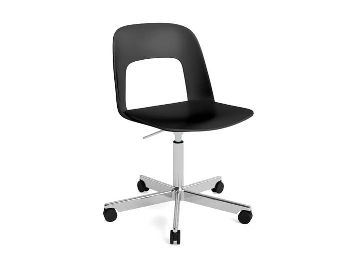 HAY Layout Chair 141 Stuhl Black-polerad aluminium