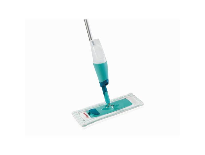 Leifheit Bodenwischer, Weiß, Kunststoff, 42 cm, ergonomischer Griff, rutschfester Griff, integrierter Reinigungsmitteltank, flexibler Schwenkhals, 3 Reinigungsflächen mit 360°-Drehmechanismus, Sprühfunktion, Haushalt & Reinigung, Reinigung, Bodenwischer & Fensterwischer