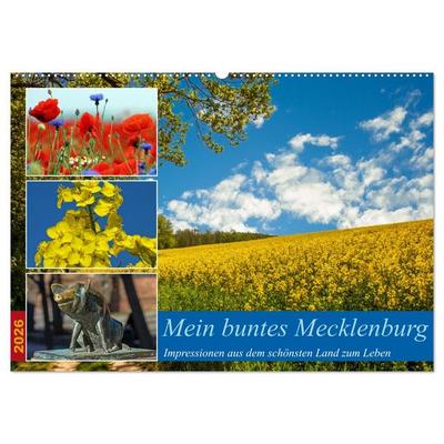 Mein buntes Mecklenburg (Wandkalender 2026 DIN A2 quer), CALVENDO Monatskalender