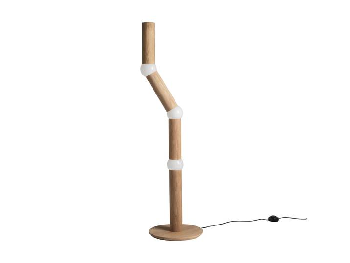 Oblure Lampe sur pied Lightbone 124,3 cm Chêne naturel