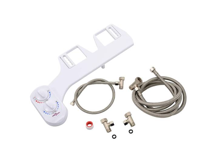 vidaXL Bidet-Aufsatz für Toilettensitz Heißes Kaltes Wasser Einzeldüse