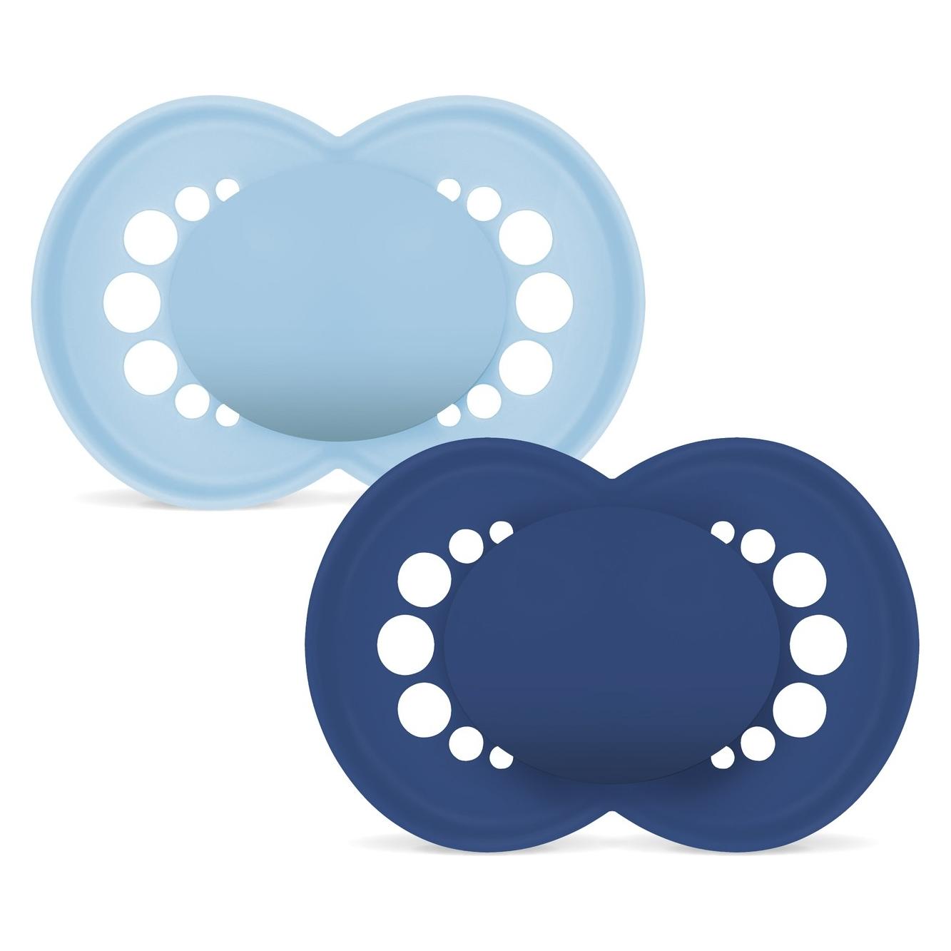 MAM - Orig Silk Pacifier 16-36m 2 Pack - Blue (2x, 16 - 36 Monate) (4115555)