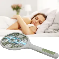 Elektrische Mückenklatsche Hochspannung - Fliegenklatsche mit Schutzgitter & LED-Licht, saubere Wände & effektive Insektenabwehr