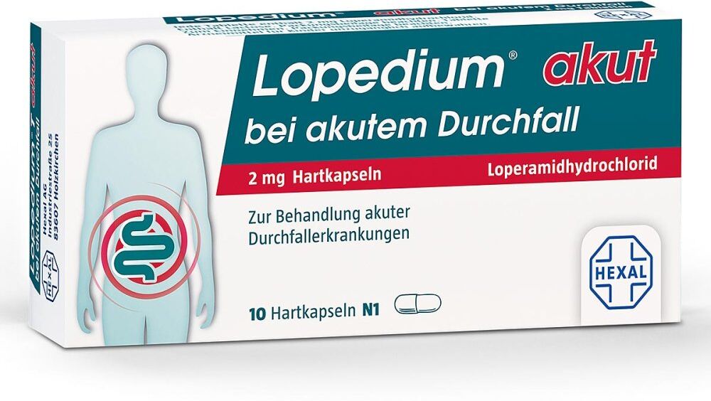 Lopedium® akut bei akutem Durchfall 2 mg Hartkapseln 10stk