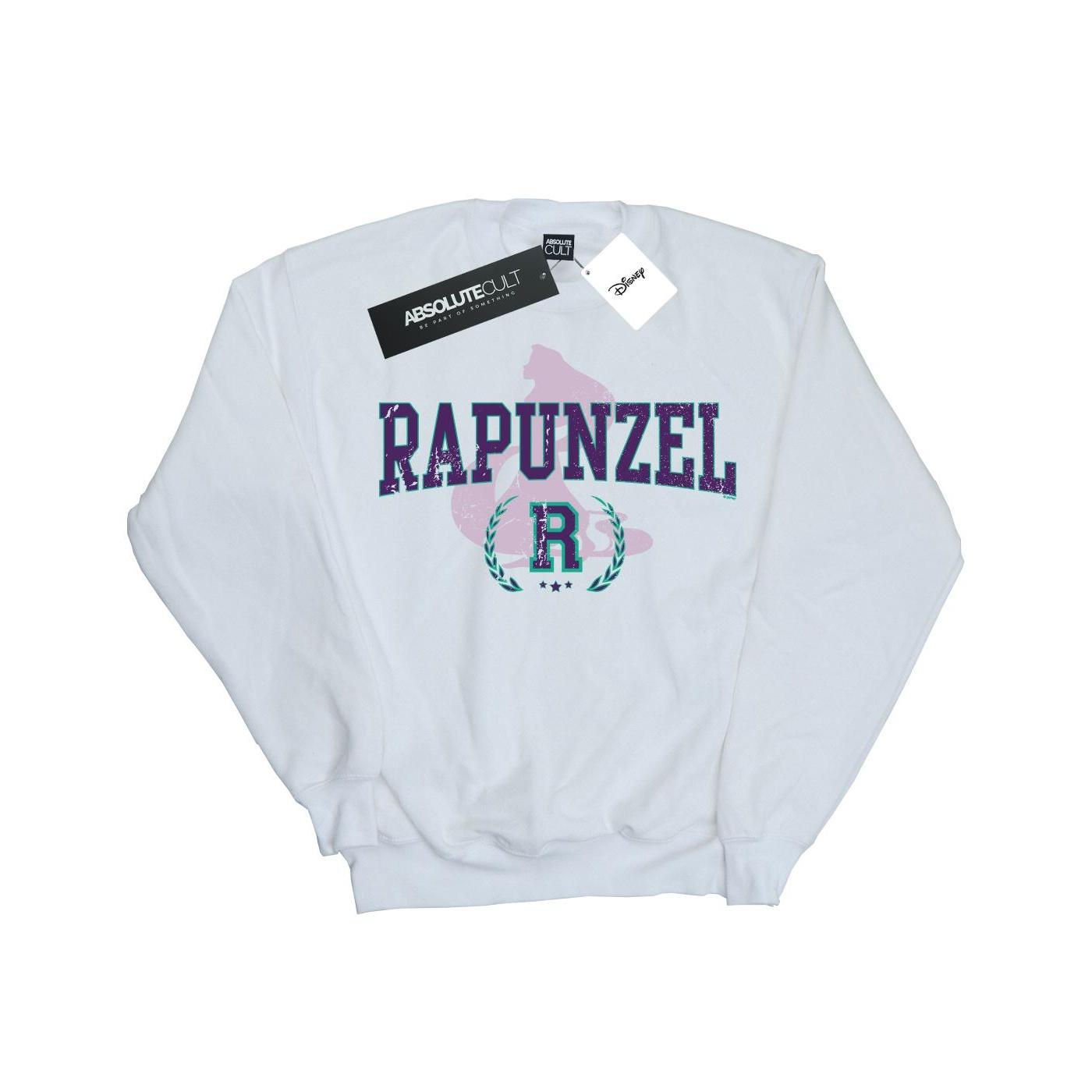 Disney Meisjes Prinses Rapunzel Collegiaal Sweatshirt (Wit)